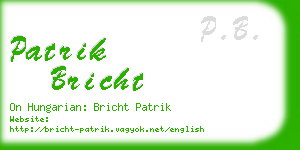 patrik bricht business card